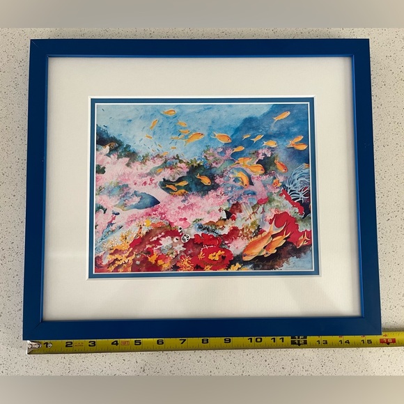 Rochelle Salzer “Marine” Print of Watercolor Signed - Picture 3 of 9